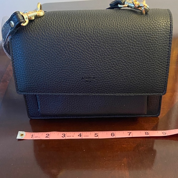 Handbags - Angela Roi Eloise black vegan satchel crossbody